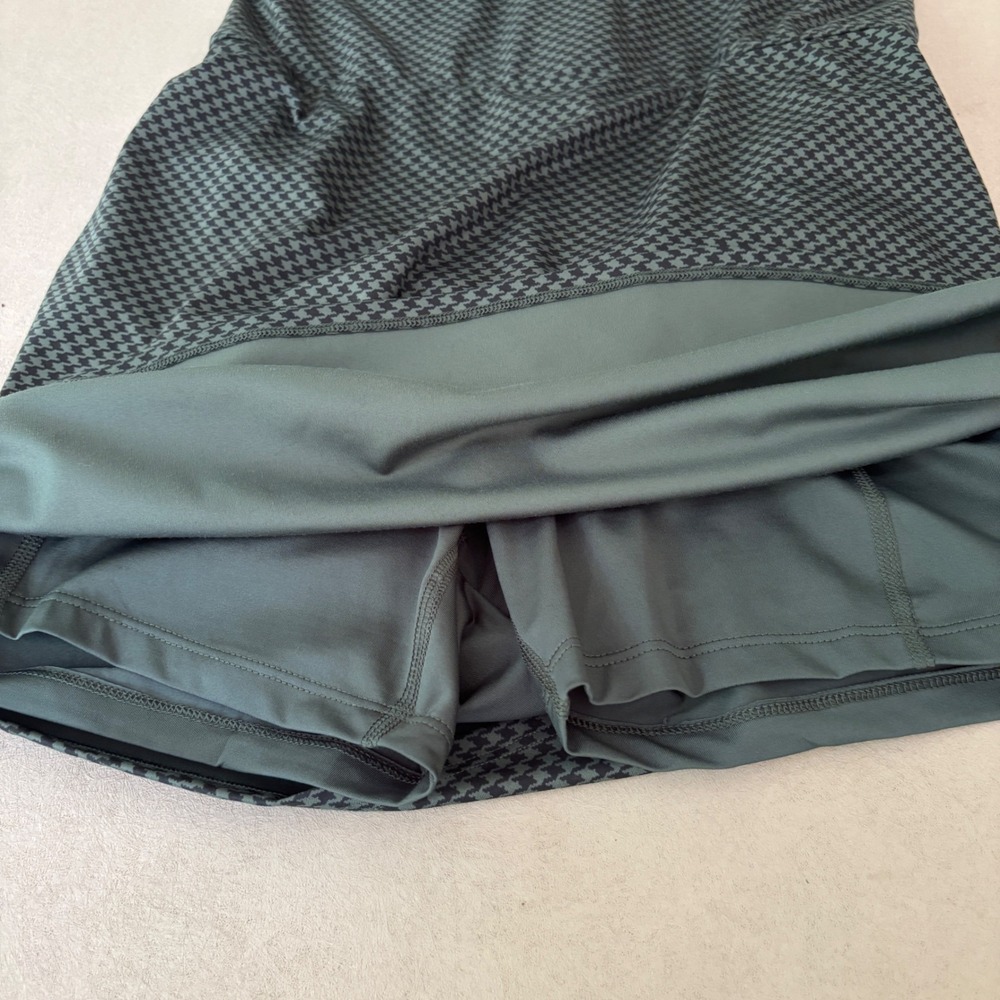 All in Motion Tennis Dress Women S Green Houndstooth Racerback Sporty Golf Mini - Picture 5 of 9